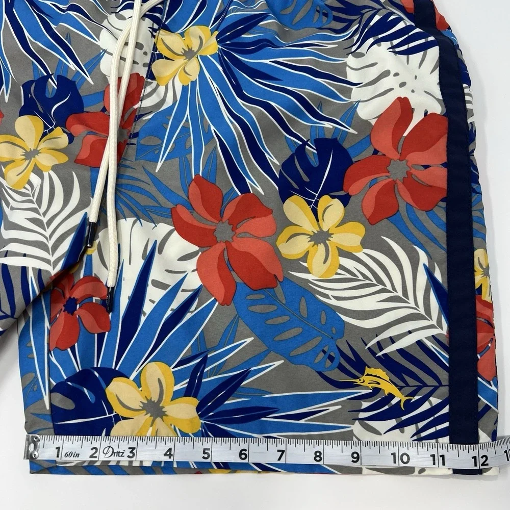 Tommy Bahama Swim Trunks Men's Large Naples Prickly Pear Palms Tropical Hawaiian